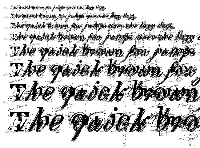 Turbo Ripped font waterfall